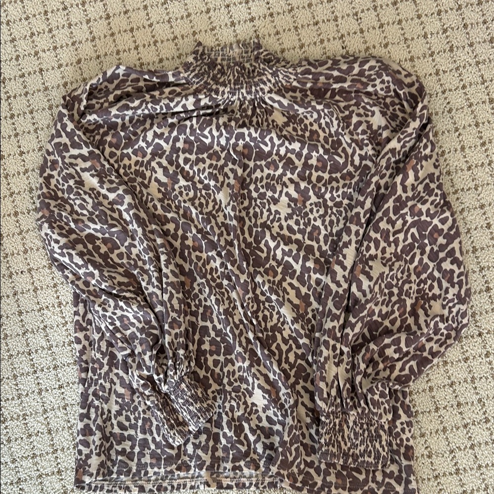 Nation LTD Textured Animal Print Top